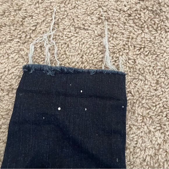 MOTHER The Looker Ankle Fray Jeans All Work Paint Splatter Stretch Denim 29 - Picture 6 of 9